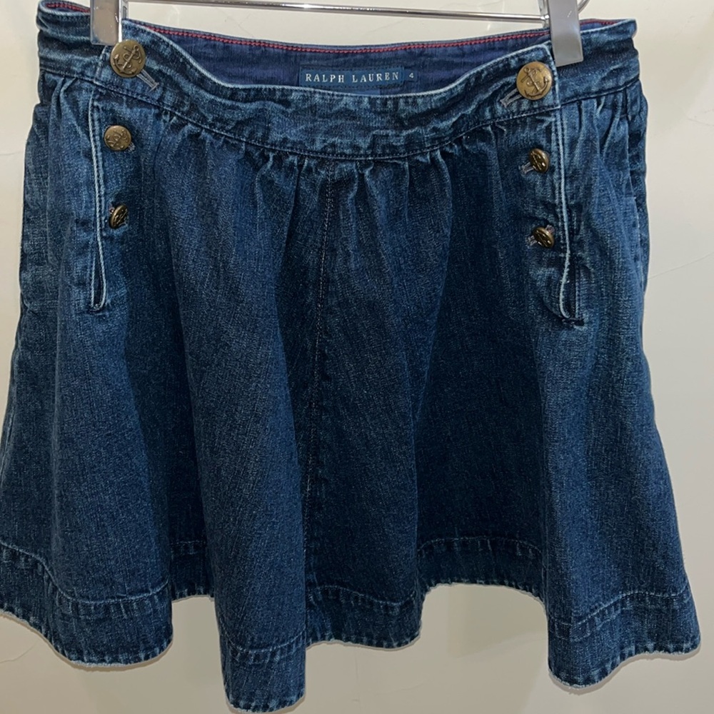 Ralph Lauren size 4 pleated denim skirt